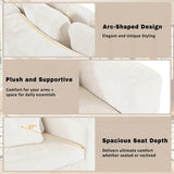 2-Piece Chenille Modular Curved Sectional Sofa Set - Sleep Galleria