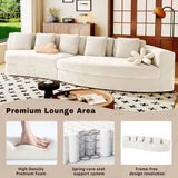 2-Piece Chenille Modular Curved Sectional Sofa Set - Sleep Galleria