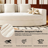 2-Piece Chenille Modular Curved Sectional Sofa Set - Sleep Galleria