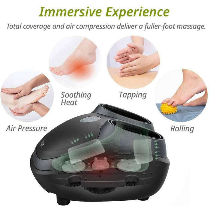 Mynt Massager Mynt Electric Foot Massager with Heat Shiatsu Tapping Air Compression For Plantar Fasciitis Pain Relief, Tired Feet, Promote Blood Circulation