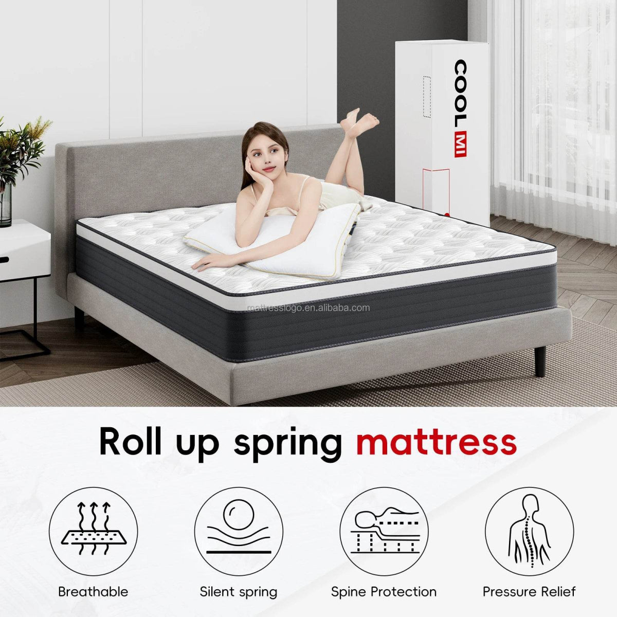 Medium Cooling Pocket Spring Gel Memory Foam Mattress - NallonHU - Sleep Galleria