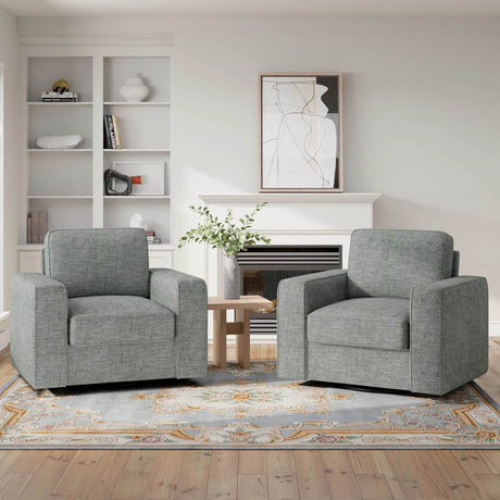 Modern Linen 360 - Degree Swivel Armchair - Nalupatio - Sleep Galleria