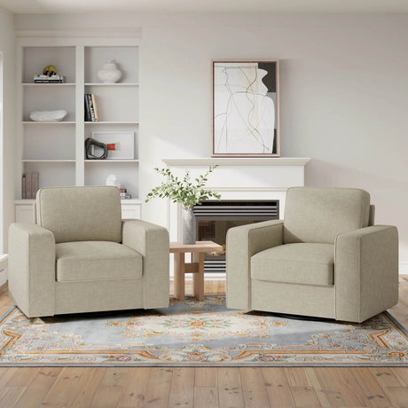 Modern Linen 360 - Degree Swivel Armchair - Nalupatio - Sleep Galleria