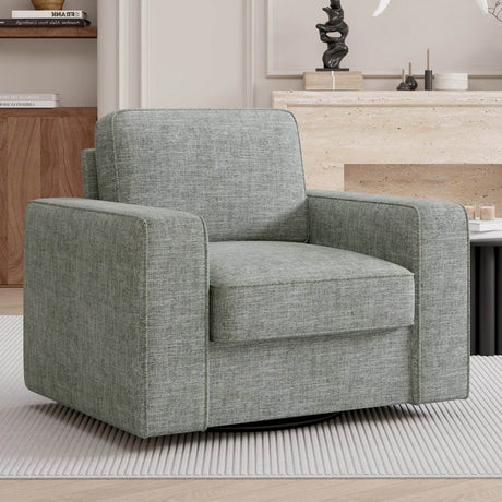 Modern Linen 360 - Degree Swivel Armchair - Nalupatio - Sleep Galleria