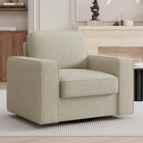 Modern Linen 360-Degree Swivel Armchair - Sleep Galleria