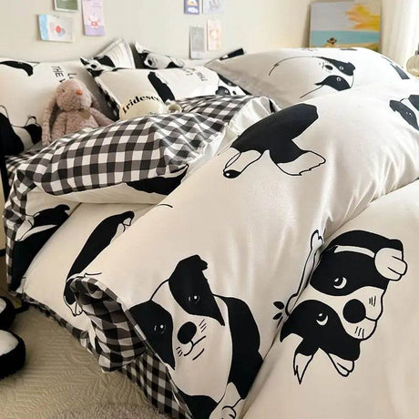 Cute Cartoon Bedding Set with Duvet Cover and Pillowcases - Sleep Galleria