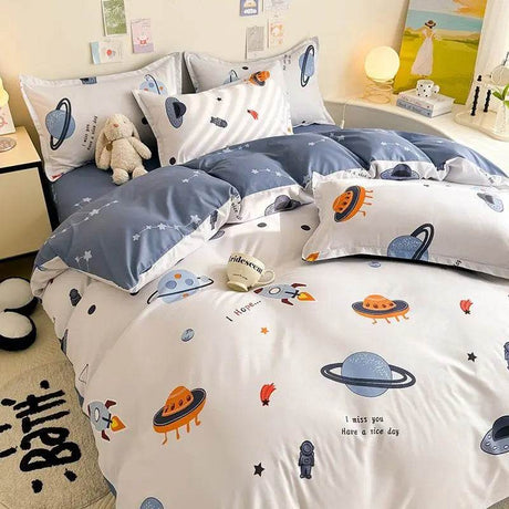 Cute Cartoon Bedding Set with Duvet Cover and Pillowcases - Sleep Galleria