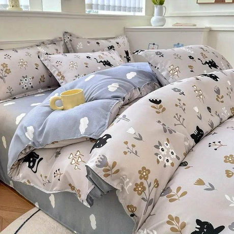 Cute Cartoon Bedding Set with Duvet Cover and Pillowcases - Sleep Galleria