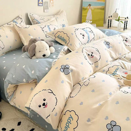 Cute Cartoon Bedding Set with Duvet Cover and Pillowcases - Sleep Galleria
