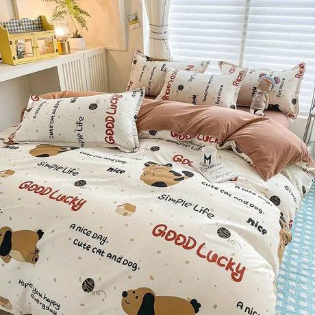 Cute Cartoon Bedding Set with Duvet Cover and Pillowcases - Sleep Galleria