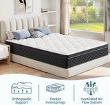 Hybrid Memory Foam Mattress with Pocket Springs – 10/12 Inch Thickness - Nocturne - Sleep Galleria