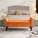 Velvet Storage Bed Bench With Foam Cushion - Sleep Galleria