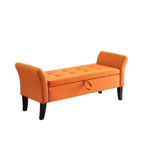Velvet Storage Bed Bench With Foam Cushion - Sleep Galleria