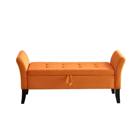 Velvet Storage Bed Bench With Foam Cushion - Sleep Galleria