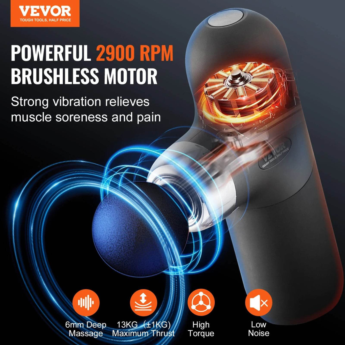 Vevor Portable Deep Tissue Massage Gun - Sleep Galleria