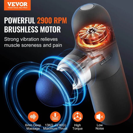 Vevor Portable Deep Tissue Massage Gun - Sleep Galleria