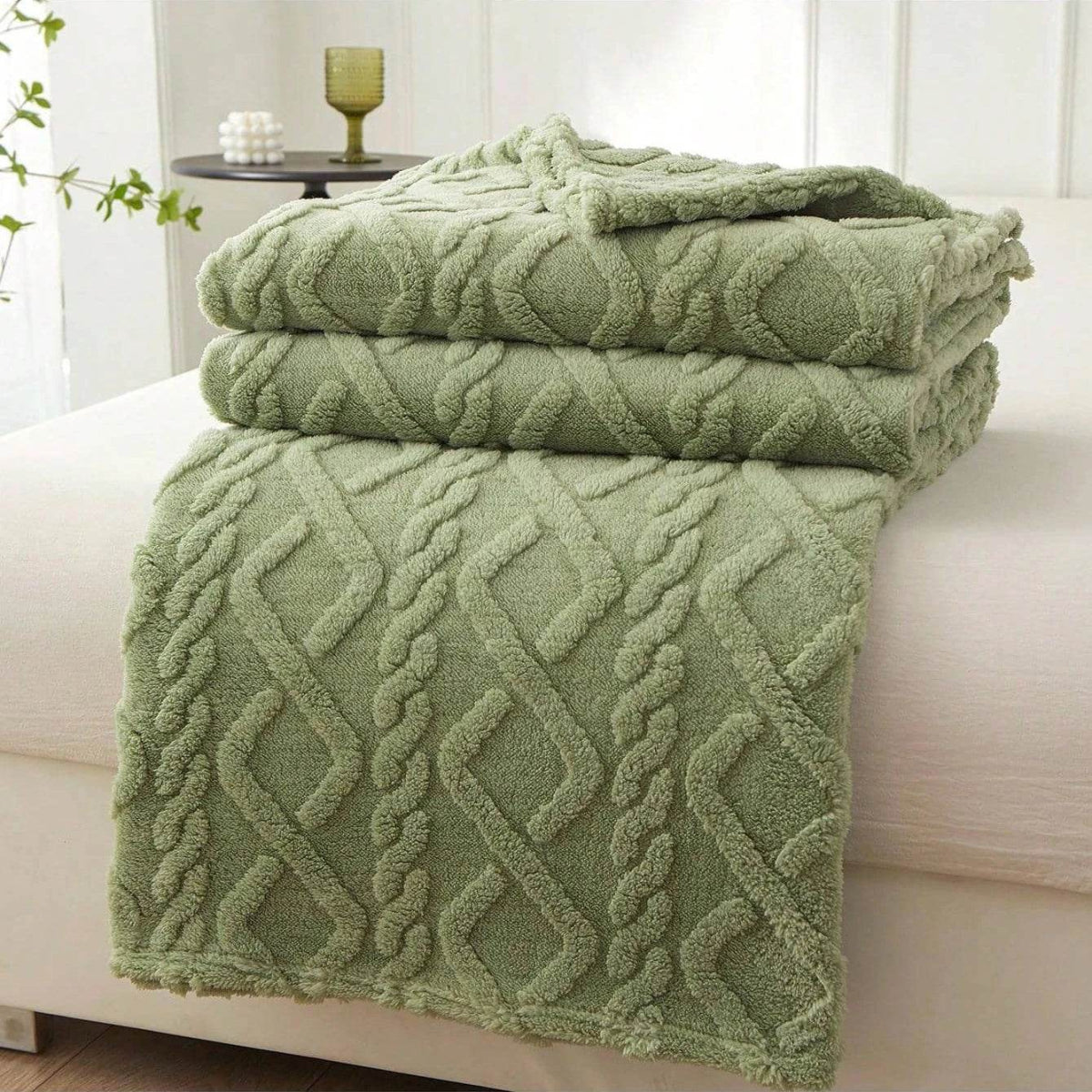 Lightweight Portable Coral Fleece Woven Blanket - NT LEDIZ - Sleep Galleria