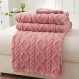 Lightweight Portable Coral Fleece Woven Blanket - NT LEDIZ - Sleep Galleria