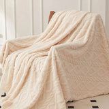 Lightweight Portable Coral Fleece Woven Blanket - NT LEDIZ - Sleep Galleria