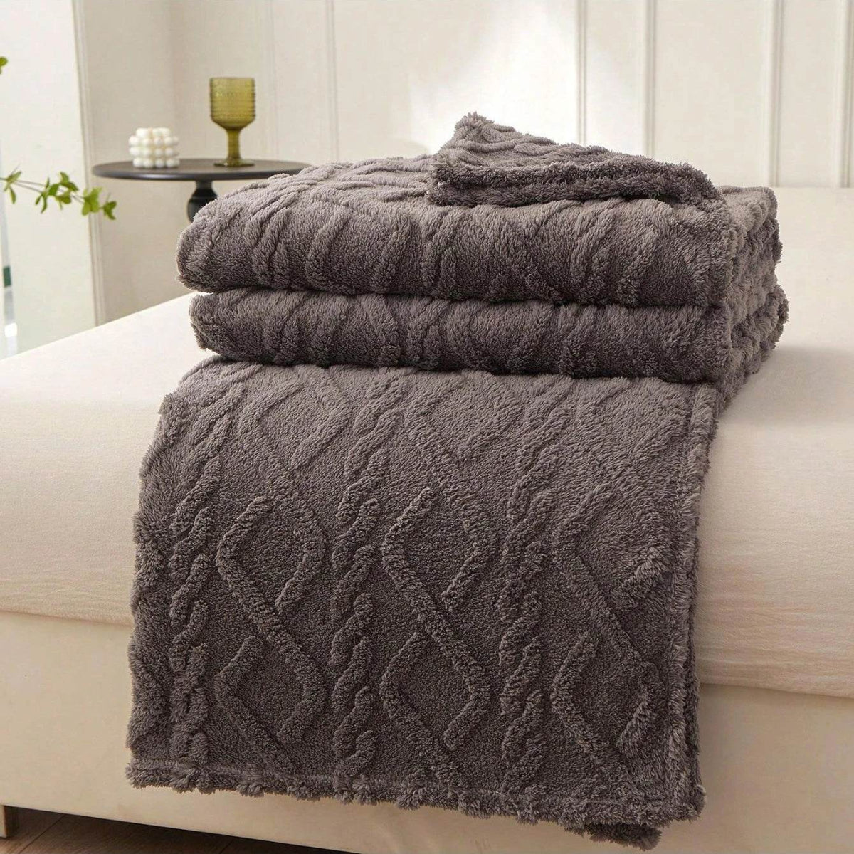 Lightweight Portable Coral Fleece Woven Blanket - NT LEDIZ - Sleep Galleria