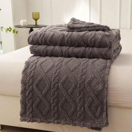 Lightweight Portable Coral Fleece Woven Blanket - NT LEDIZ - Sleep Galleria