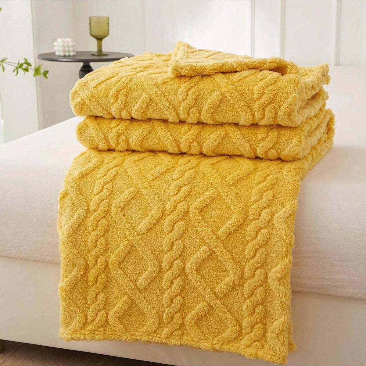 Lightweight Portable Coral Fleece Woven Blanket - NT LEDIZ - Sleep Galleria