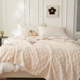 Lightweight Portable Coral Fleece Woven Blanket - NT LEDIZ - Sleep Galleria