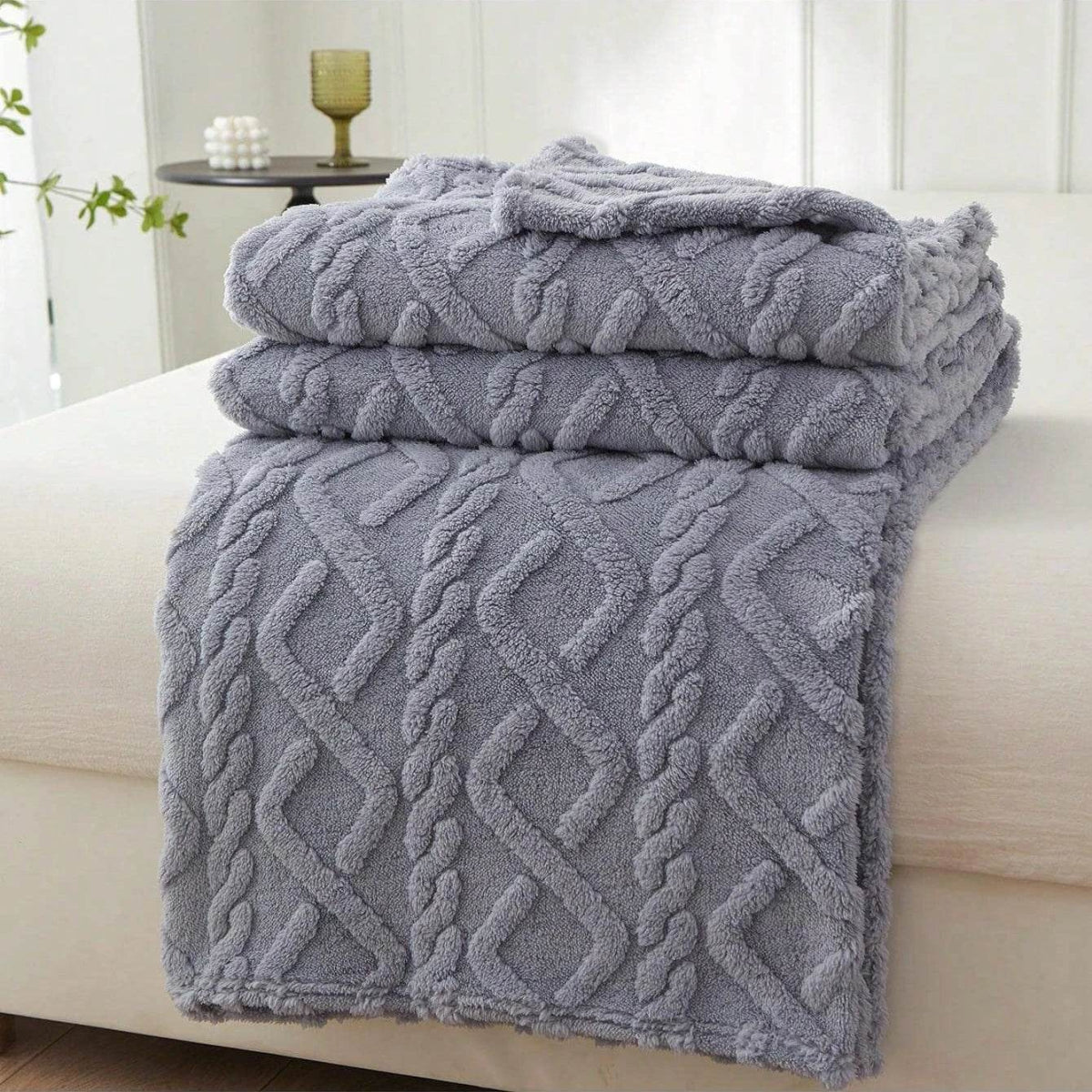 Lightweight Portable Coral Fleece Woven Blanket - NT LEDIZ - Sleep Galleria