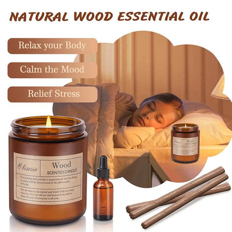 Aromatherapy Soy Wax Scented Candle With Natural Oils - obisesio - Sleep Galleria