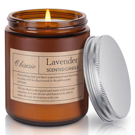 Aromatherapy Soy Wax Scented Candle With Natural Oils - obisesio - Sleep Galleria