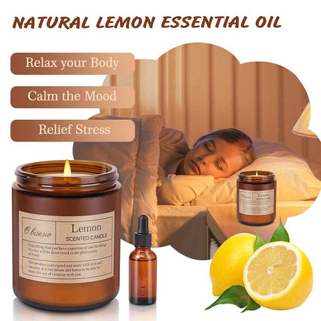 Aromatherapy Soy Wax Scented Candle With Natural Oils - obisesio - Sleep Galleria