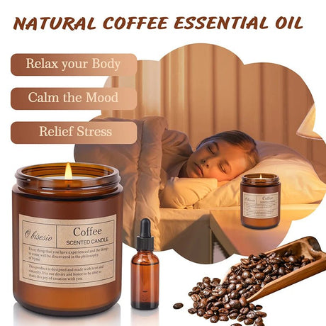 Aromatherapy Soy Wax Scented Candle With Natural Oils - obisesio - Sleep Galleria
