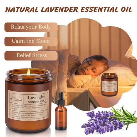 Aromatherapy Soy Wax Scented Candle With Natural Oils - obisesio - Sleep Galleria