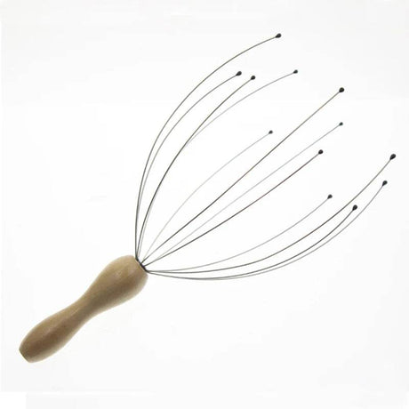 Wood Handle Manual Head Scalp Neck Massage Tool - OIMG - Sleep Galleria