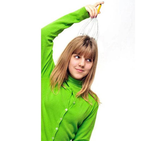 Wood Handle Manual Head Scalp Neck Massage Tool - OIMG - Sleep Galleria