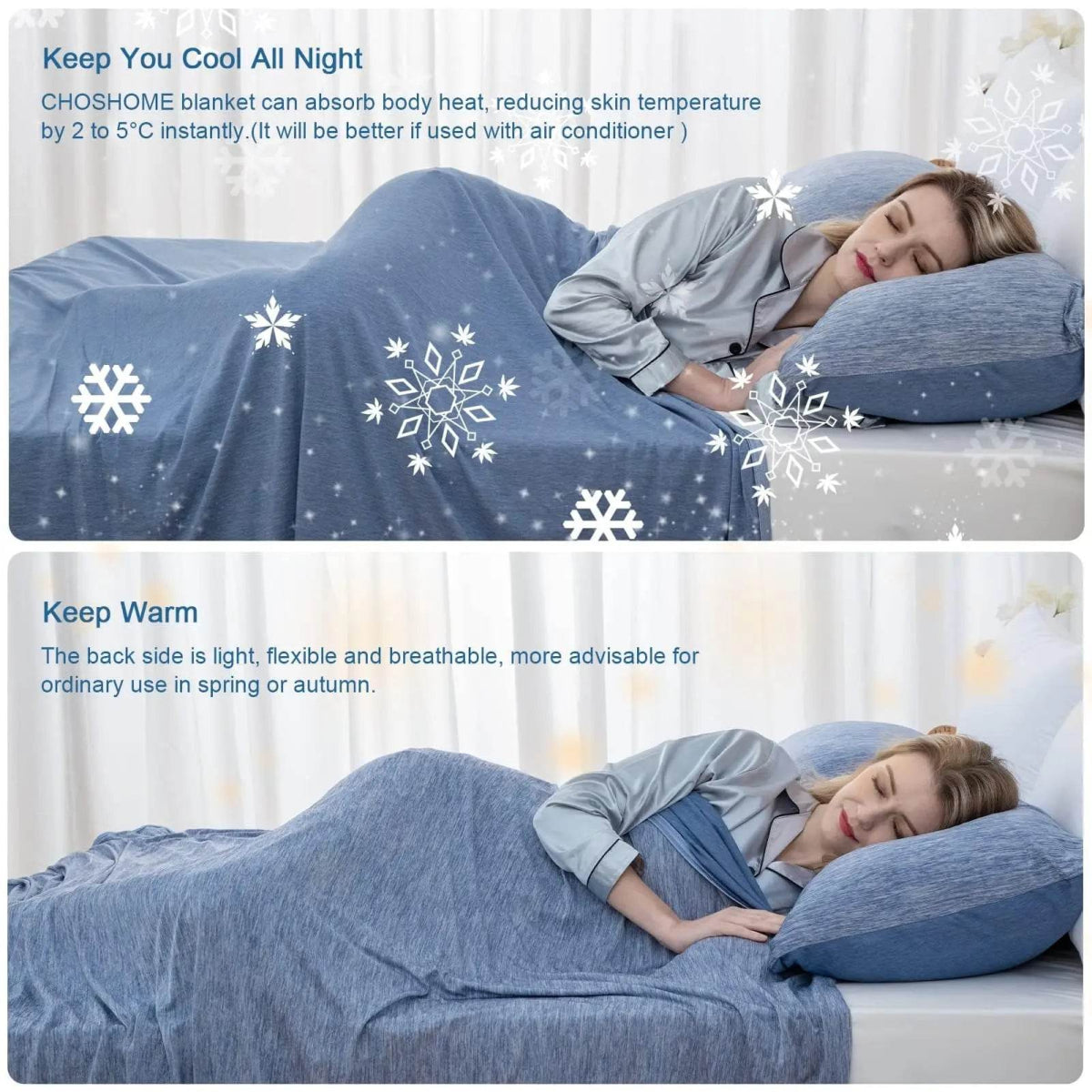 Lightweight Cooling Blanket Soft Organic Cotton - ORHOPUI - Sleep Galleria