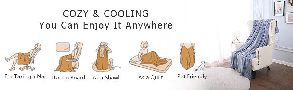 Lightweight Cooling Blanket Soft Organic Cotton - ORHOPUI - Sleep Galleria