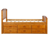 Solid Wood Platform Storage Bed with 6 Drawers - Sleep Galleria