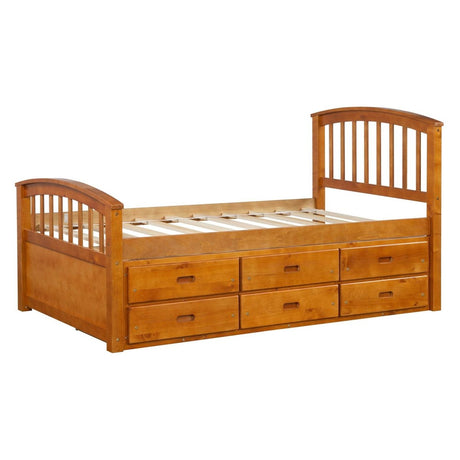 Solid Wood Platform Storage Bed with 6 Drawers - ORISFUR - Sleep Galleria