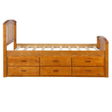 Twin Solid Wood Platform Storage Bed With Drawers - Sleep Galleria