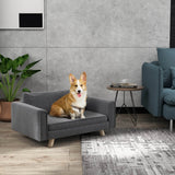 Elevated Pet Sofa With Removable Cushions And Anti-Slip Pads - Sleep Galleria