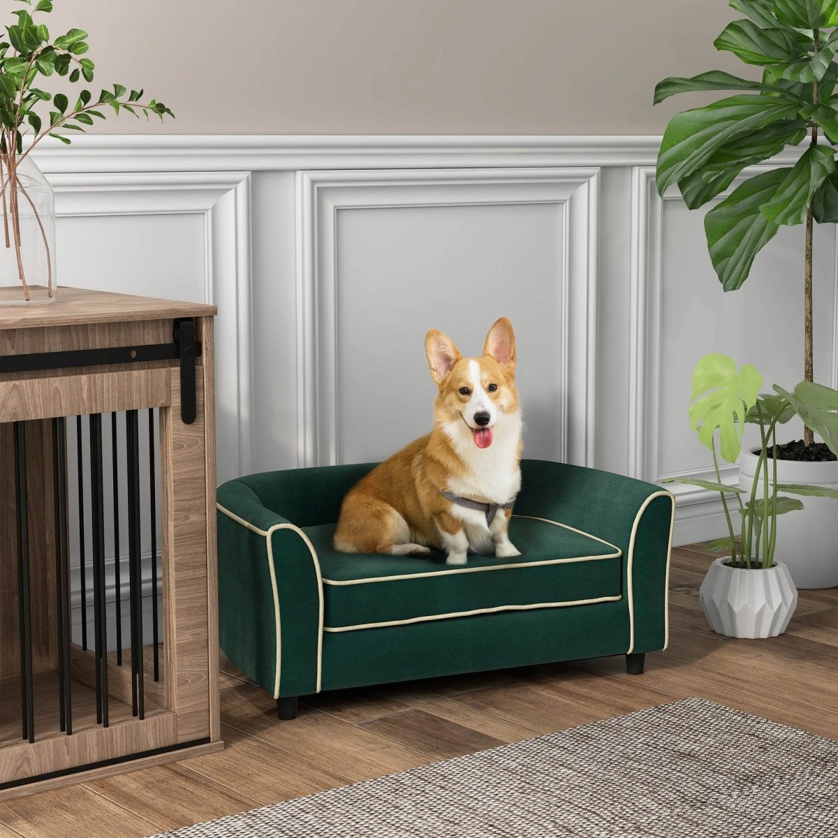 Soft Dutch Velvet Pet Dog Couch With Washable Cover - Sleep Galleria