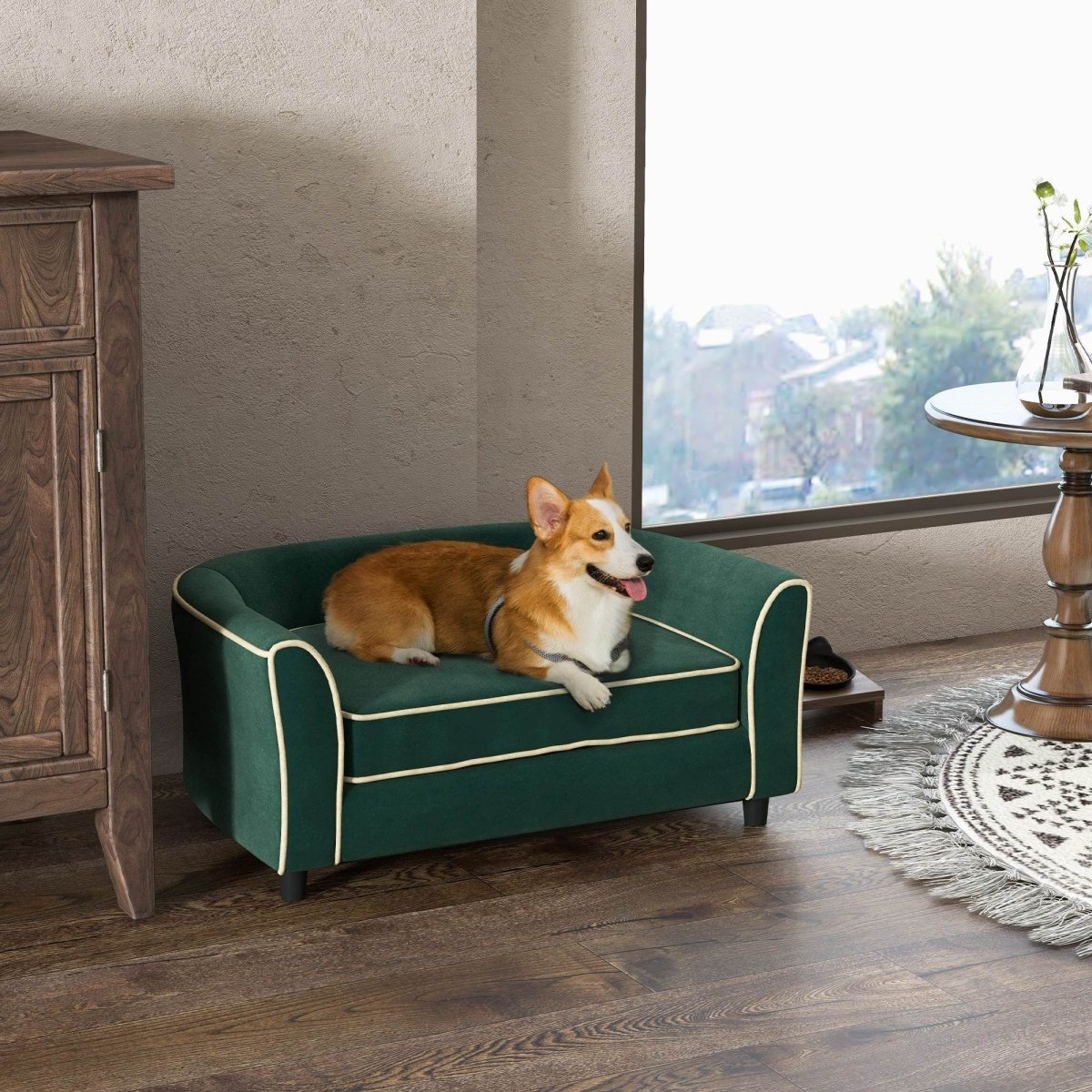 Soft Dutch Velvet Pet Dog Couch With Washable Cover - Sleep Galleria