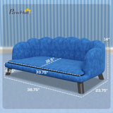 Velvet Large Dog Couch With Foam Cushion - Sleep Galleria
