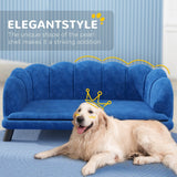 Velvet Large Dog Couch With Foam Cushion - Sleep Galleria