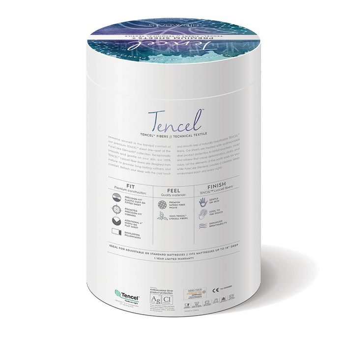 PureCare Bed Sheets Premium Refreshing TENCEL Lyocell Sheet Set