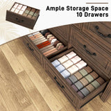 Farmhouse 10-Drawer Engineered Wood Dresser - Sleep Galleria