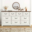 Farmhouse 10-Drawer Engineered Wood Dresser - Sleep Galleria