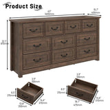 Farmhouse 10-Drawer Engineered Wood Dresser - Sleep Galleria