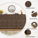 Farmhouse 10-Drawer Engineered Wood Dresser - Sleep Galleria